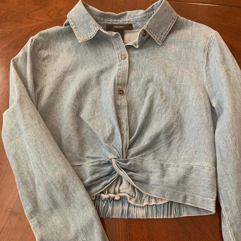 Denim crop top